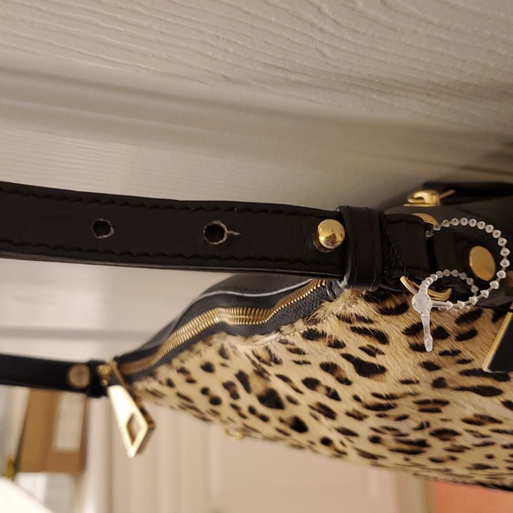 Shondra Roberts Crossbody Leather/Calf Hair Bag NWT - Picture 5 of 14